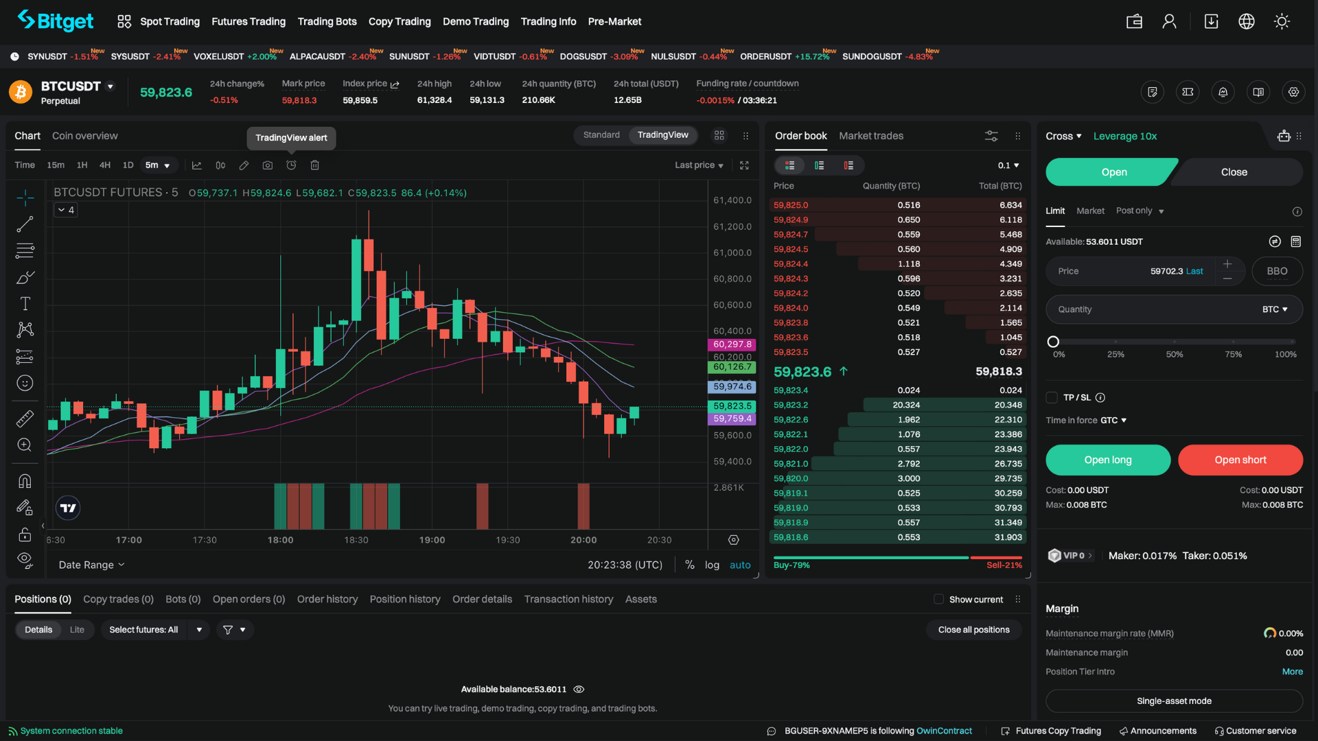Plataforma de escritorio de Bitget