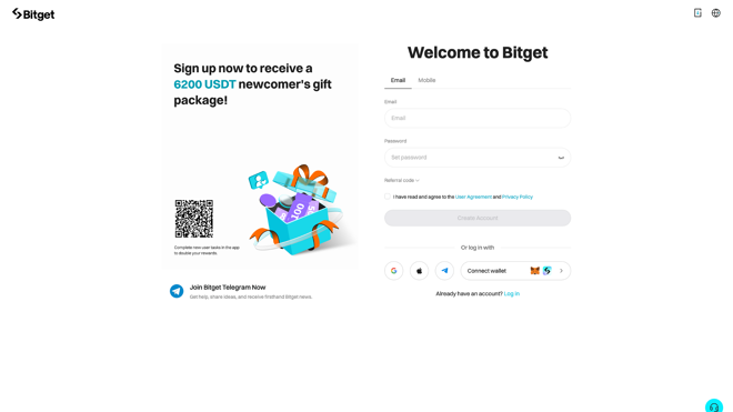 Bitget Sign-up Page