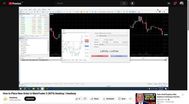 Headway MT5 platform tutorial