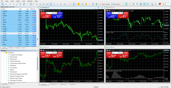 MetaTrader 5’s main panel