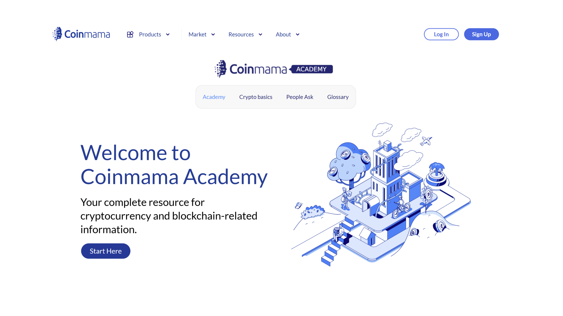Coinmama Academy offre un blog di articoli formativi utili sulle criptovalute