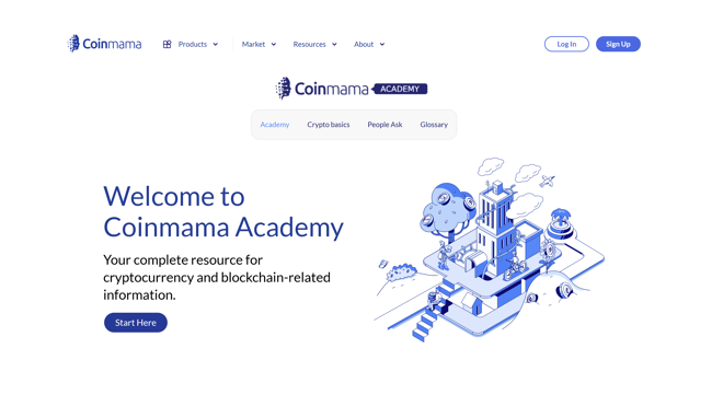 Coinmama Academy provides helpful educational blogs on crypto