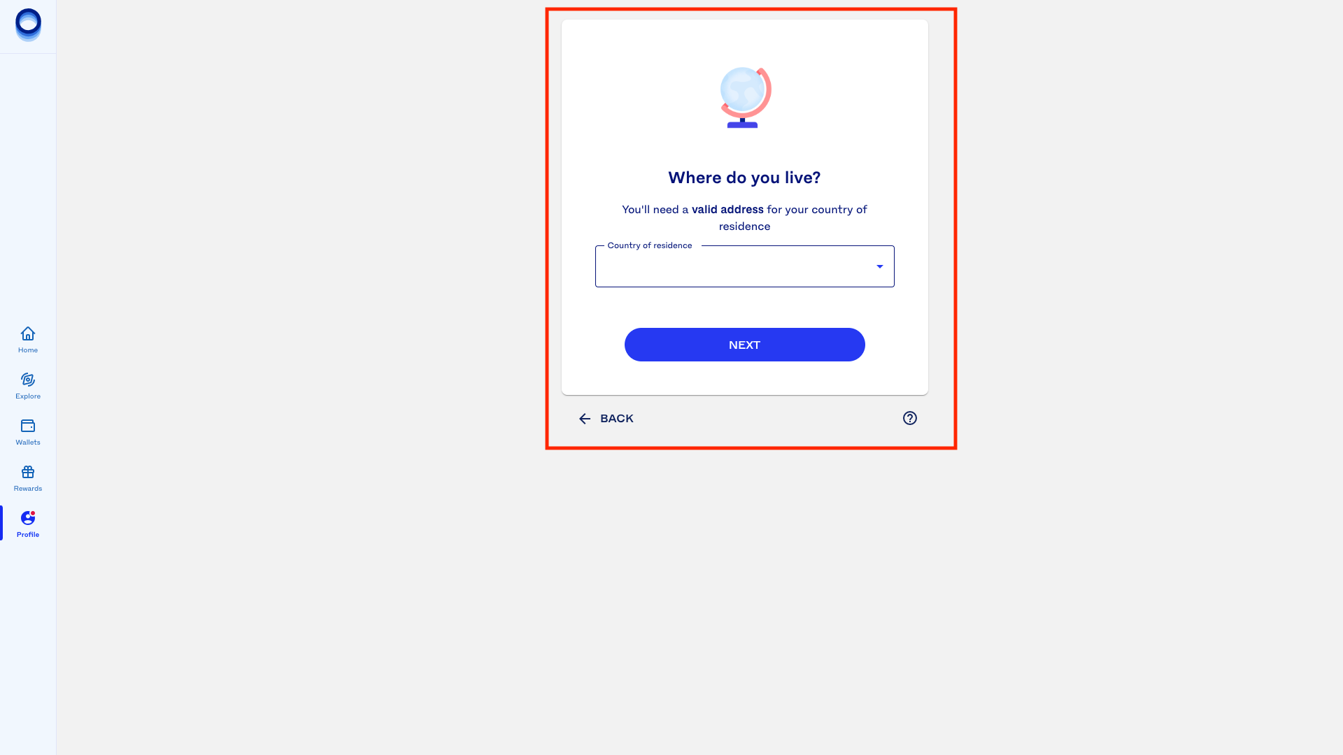 Verifica dell’indirizzo durante la registrazione
