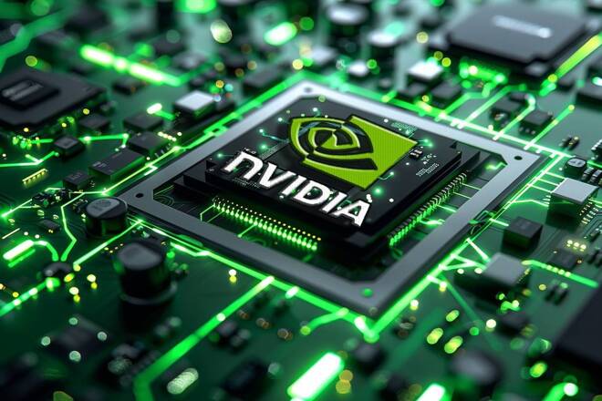 Nvidia logo on a chip. FX Empire