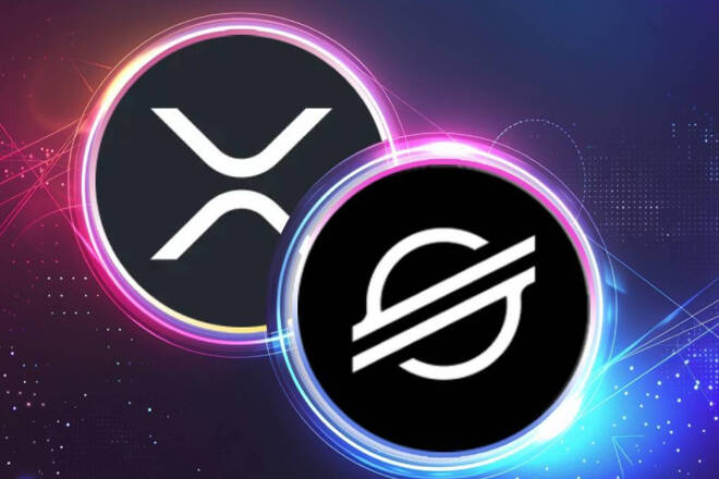 Ripple and Stellar coins. FX Empire