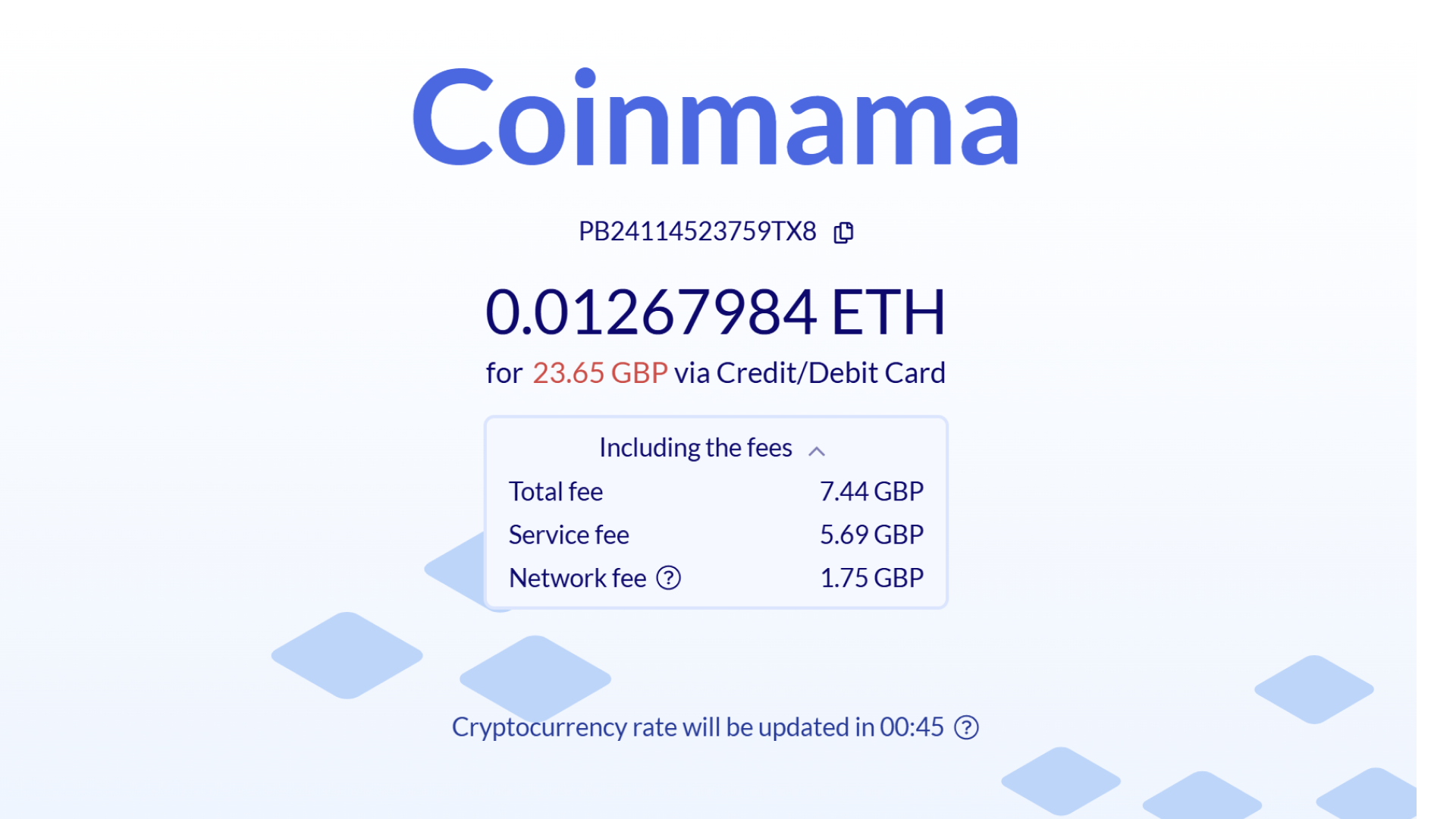 Inserimento dell’indirizzo del wallet su Coinmama