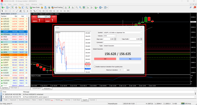 MT4 order entry