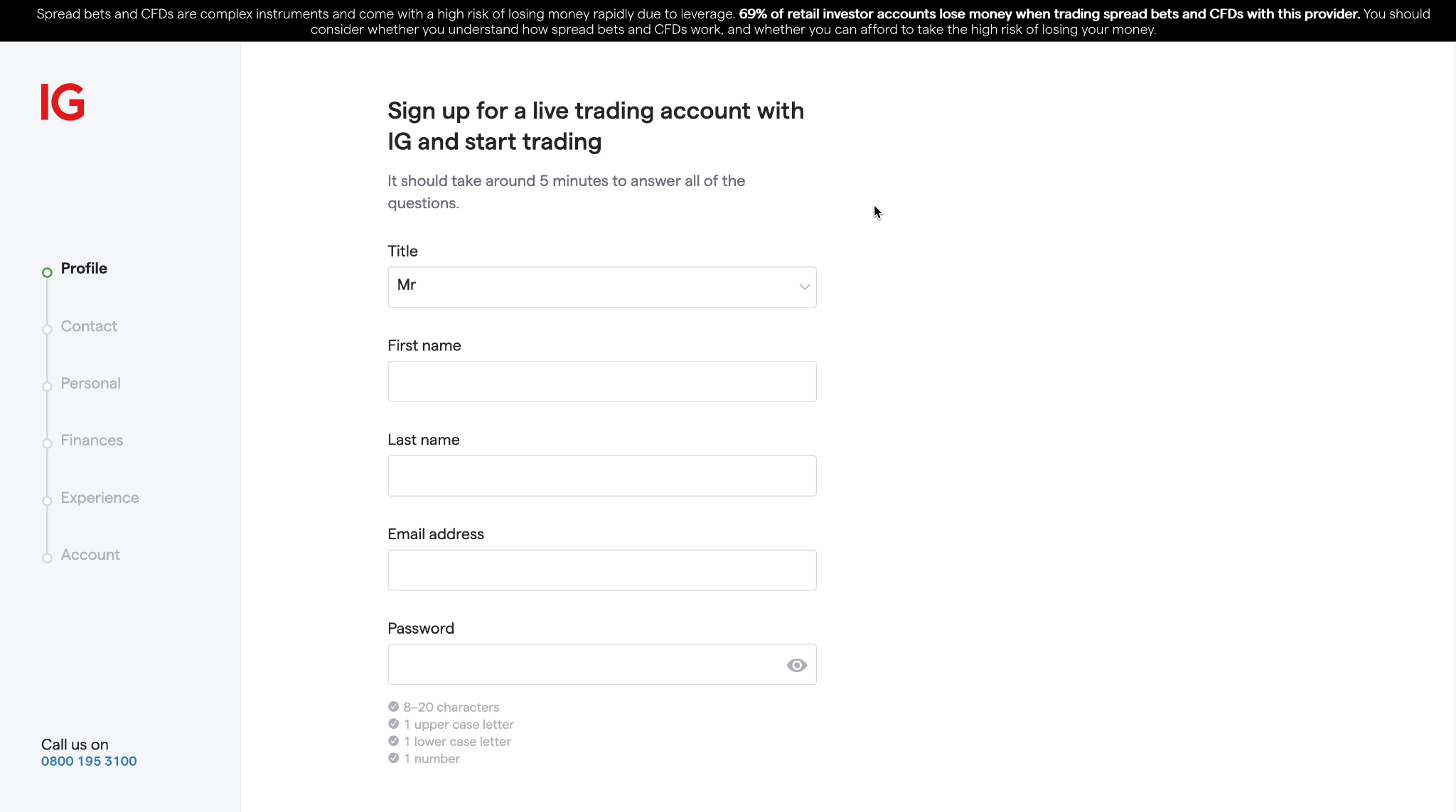 IG account application