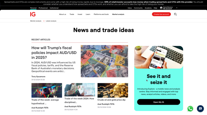 IG news and market analysis