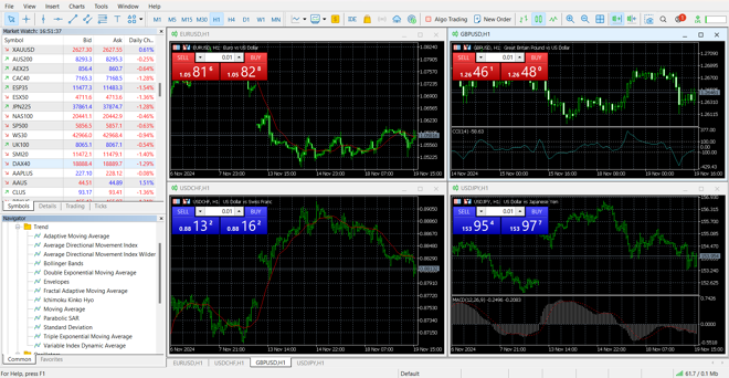 MetaTrader 5 main panel