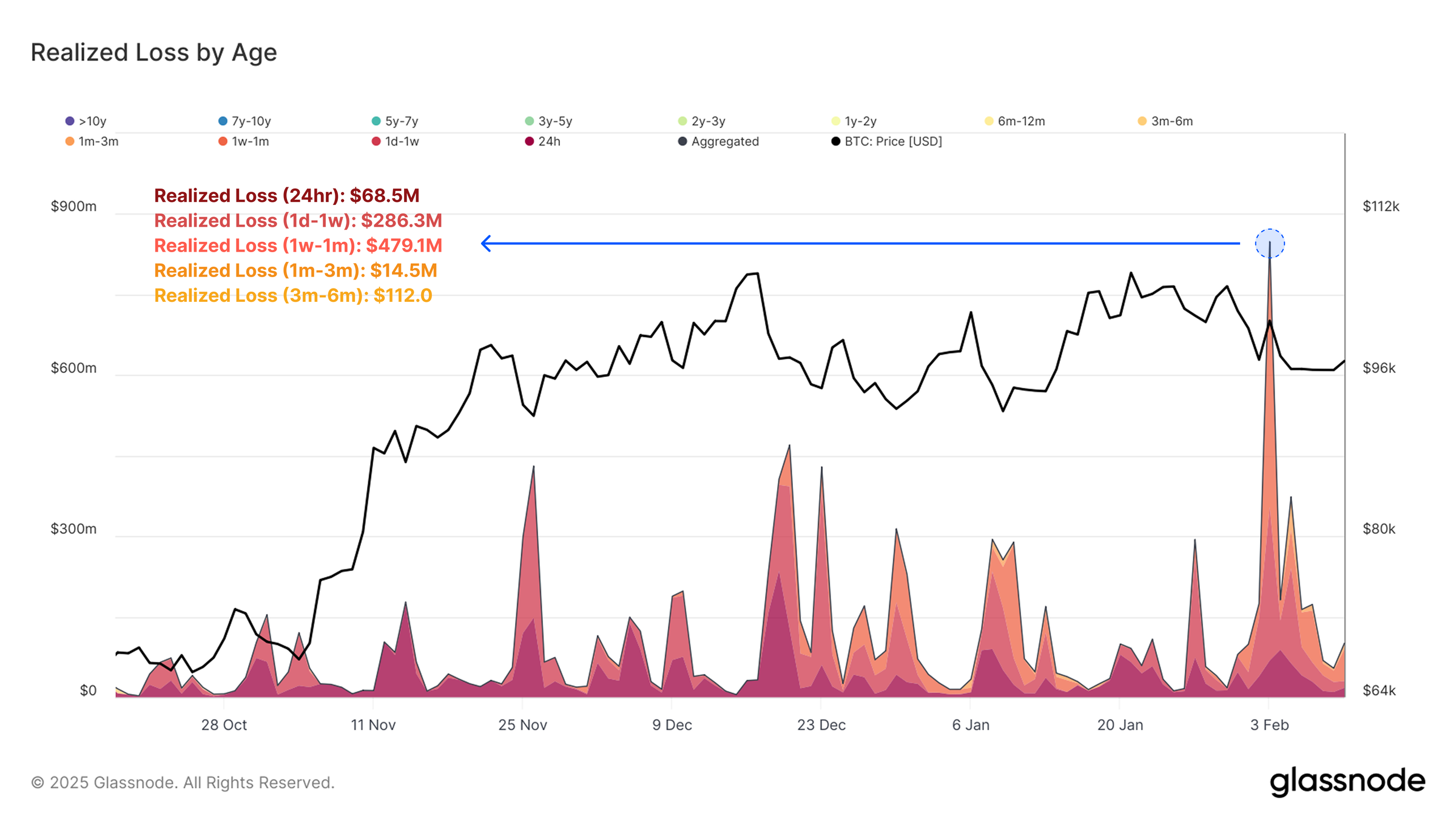 Bitcoin realized loss by age