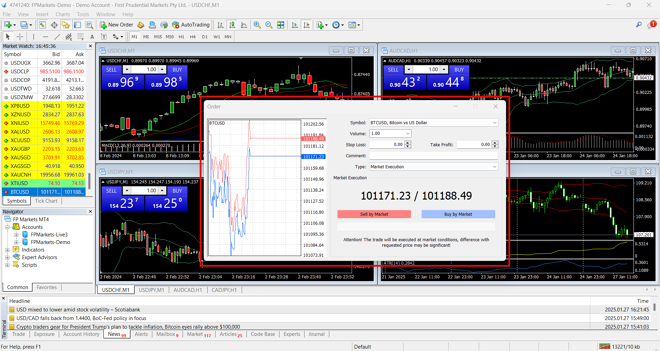 MetaTrader 4 order ticket