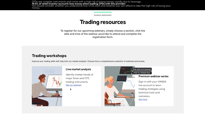 OANDA webinars and events