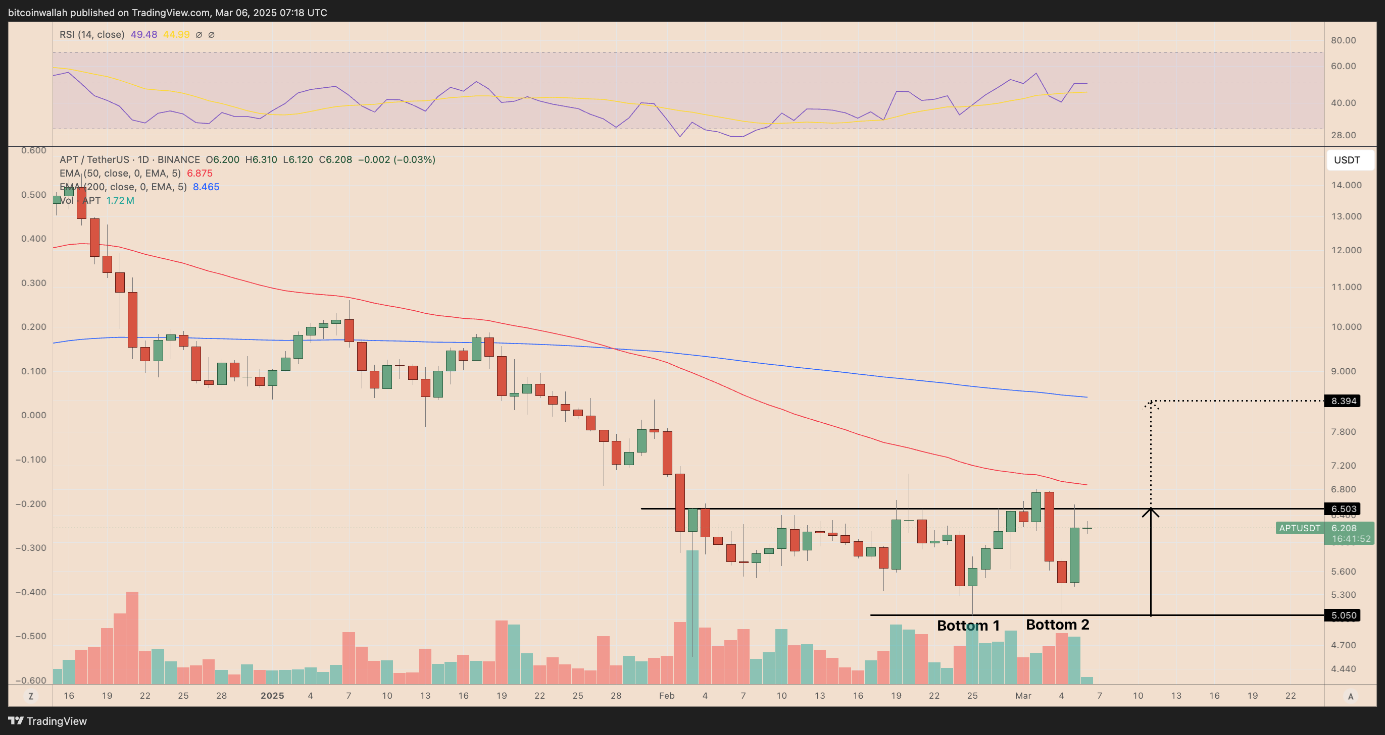 APT/USDT daily price chart