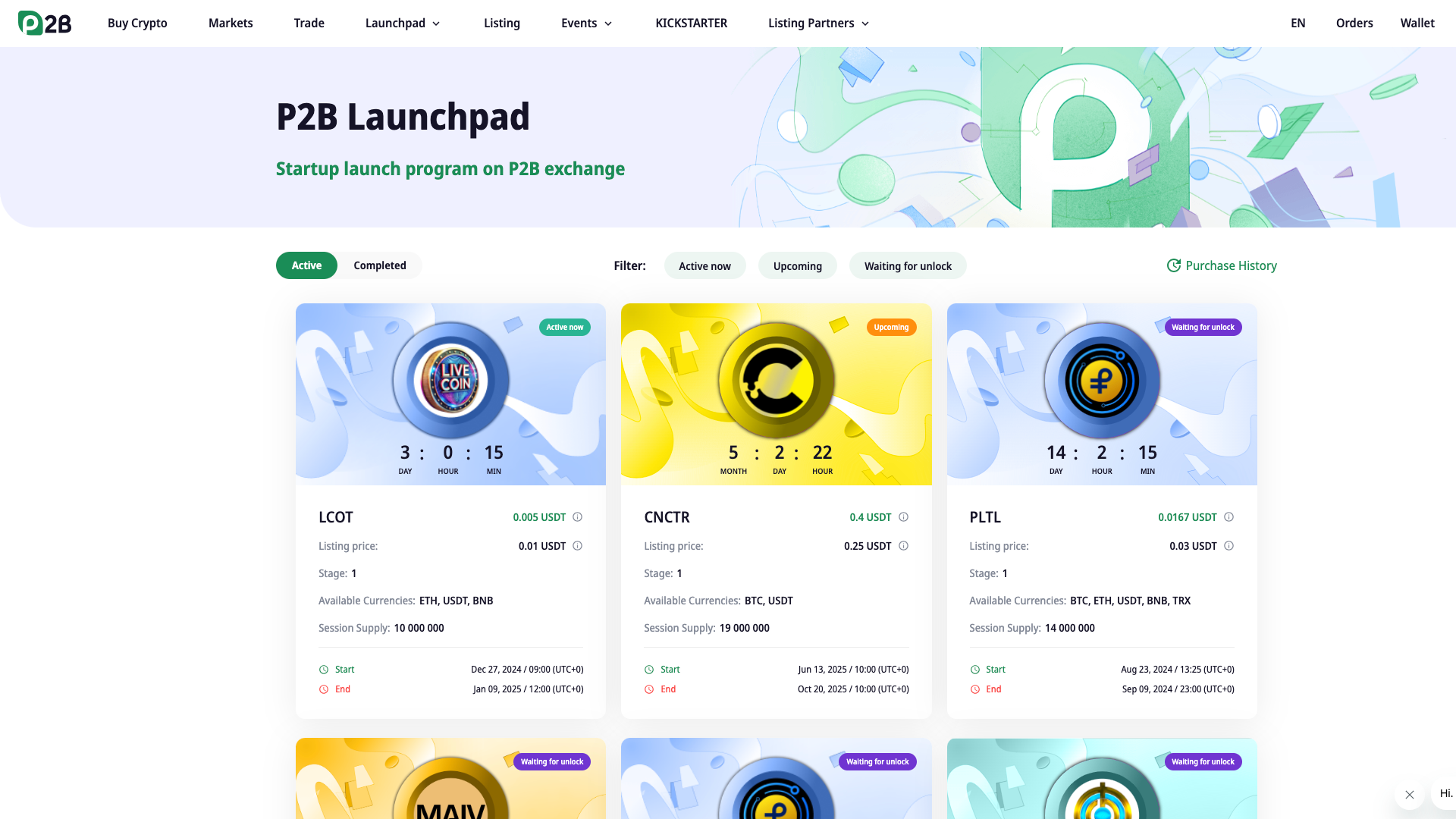 P2B IEO Launchpad