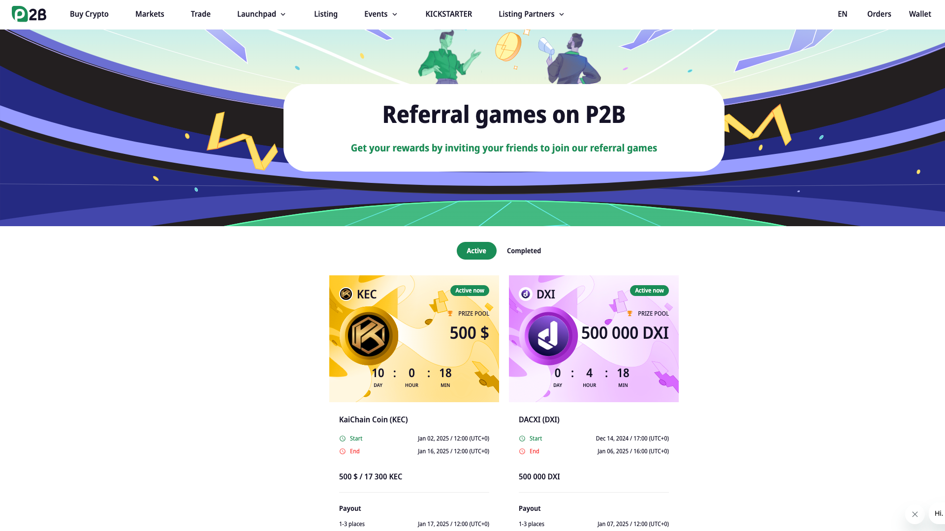 P2B Referral and Rewards