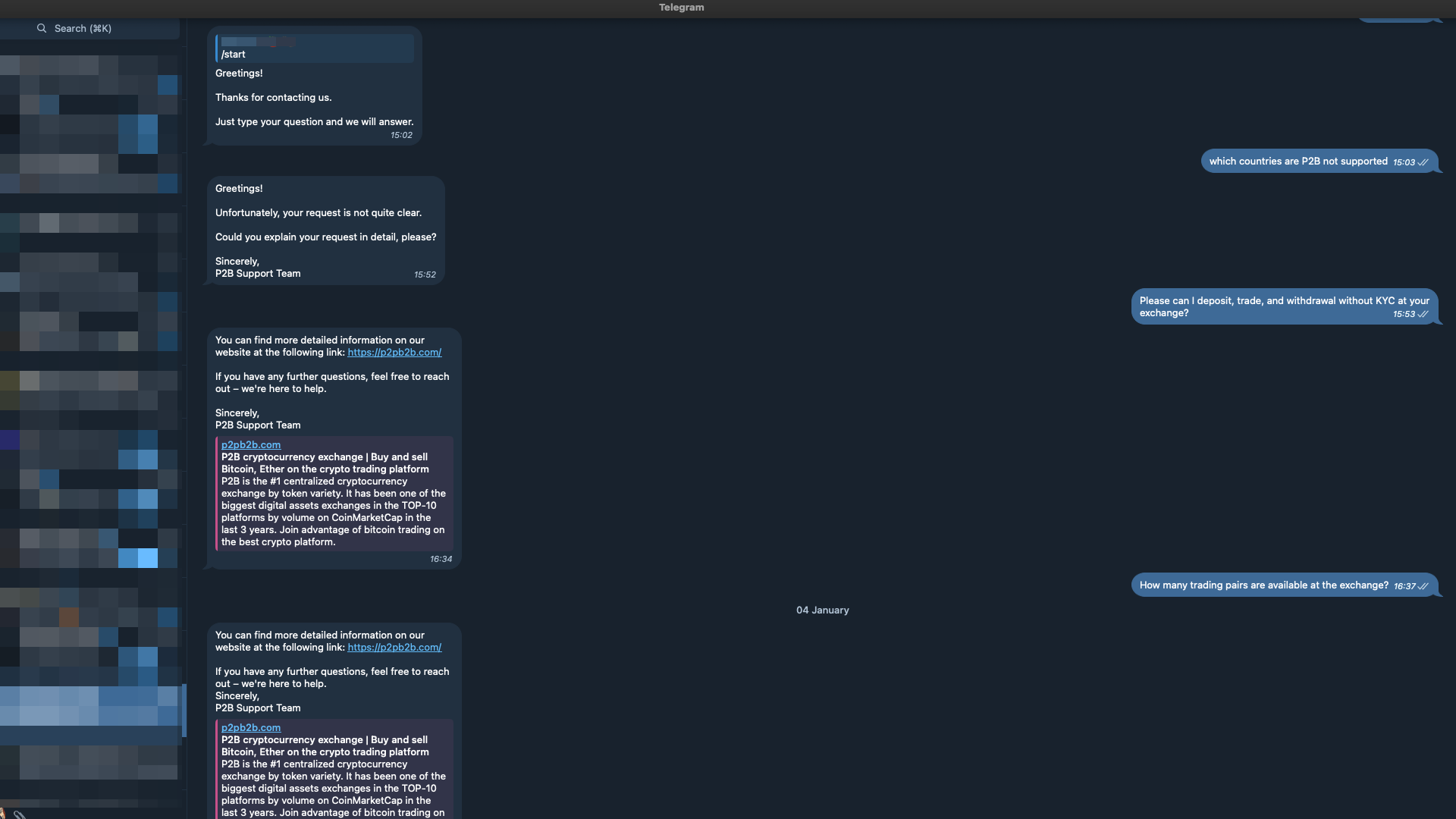 P2B Telegram bot