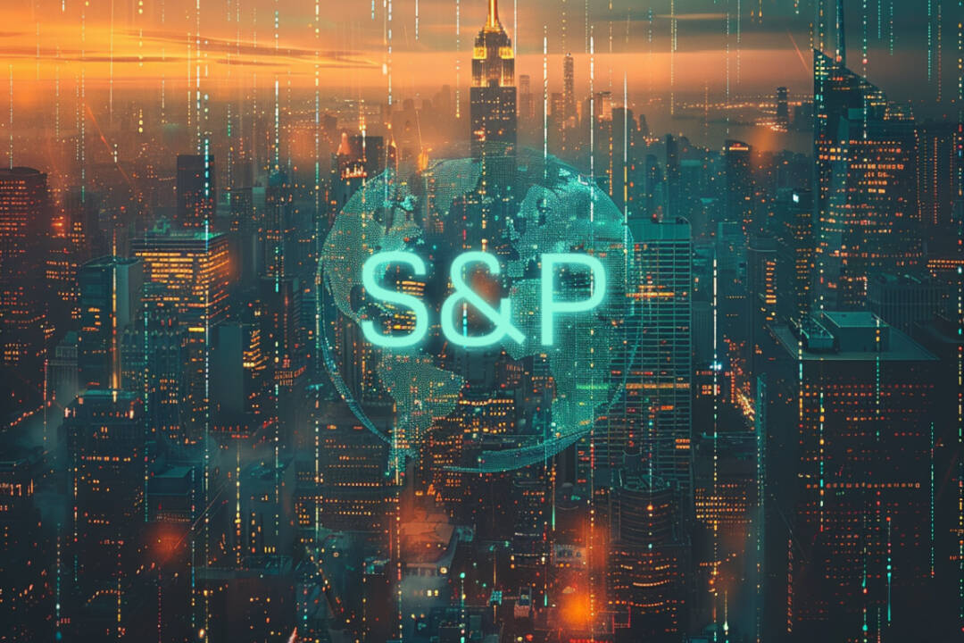 S&P logo on globe. FX Empire