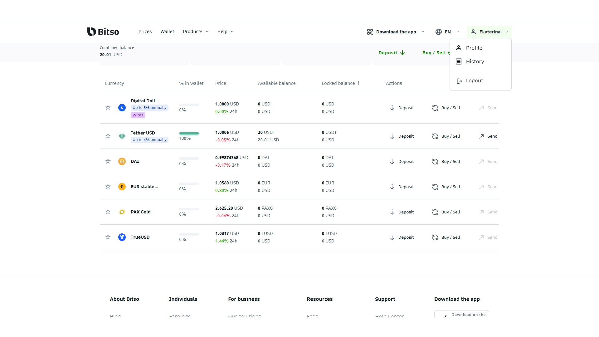 Le stablecoin su Bitso