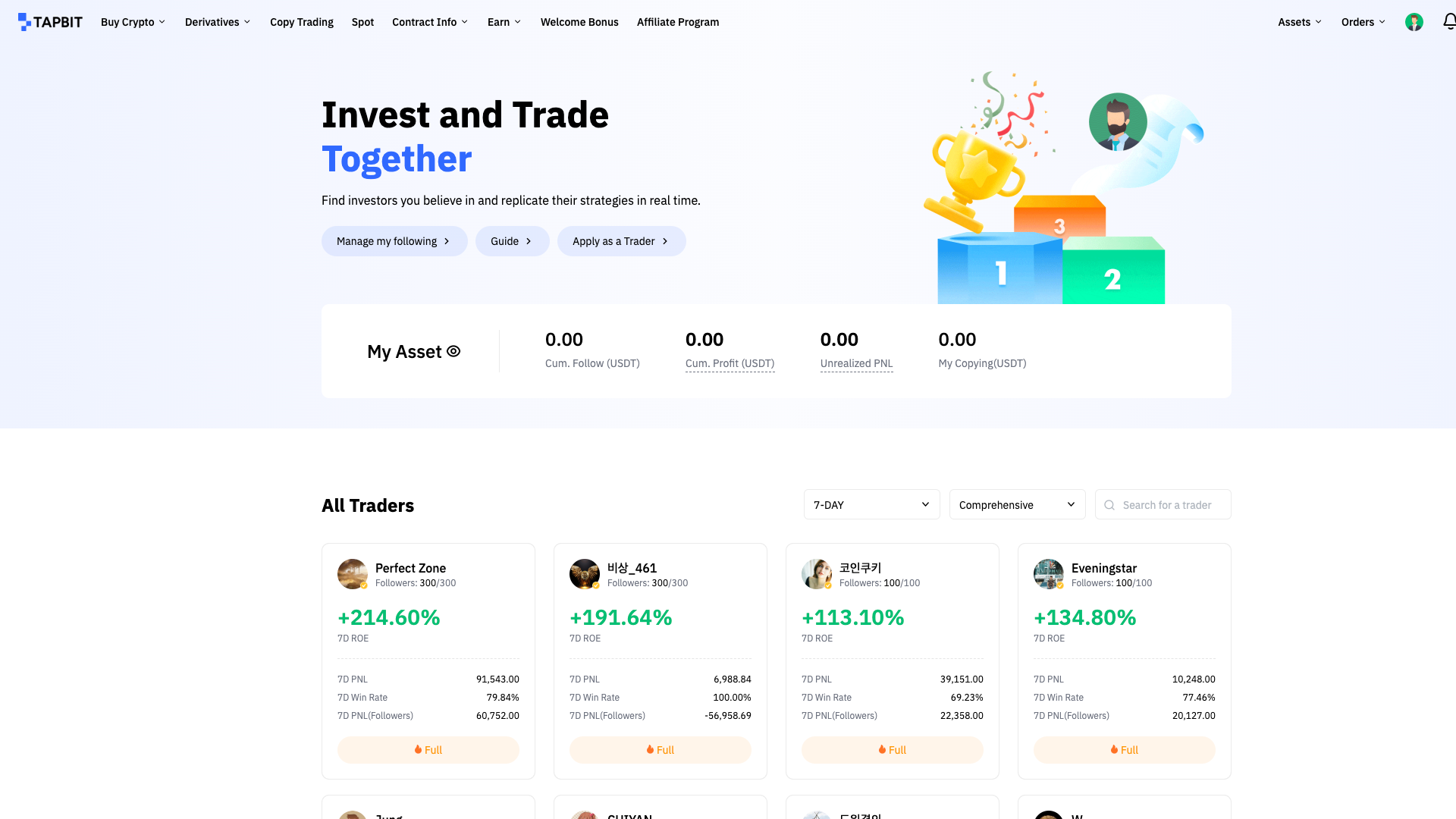 Il copy trading di Tapbit