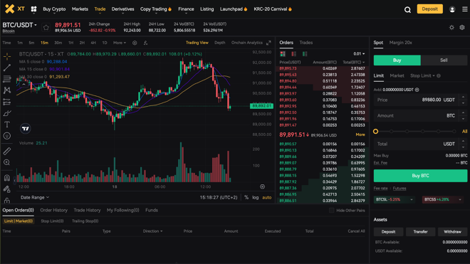 XT.com Trading Interface