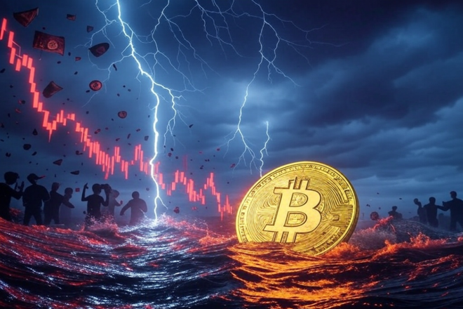 Bitcoin trying to stay afloat on the sea. FX Empire
