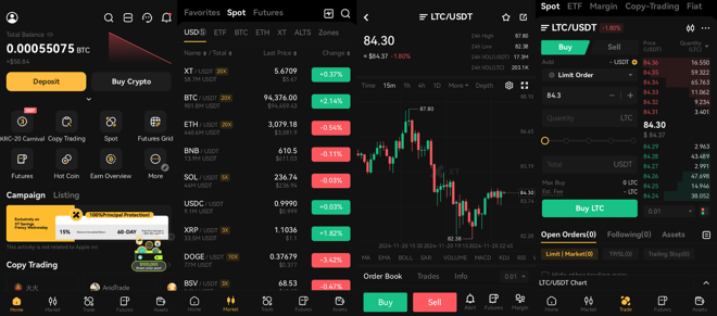 XT.com Mobile Interface