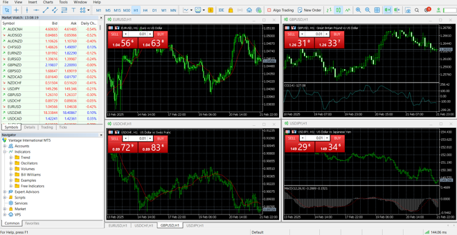 MetaTrader 5’s main panel