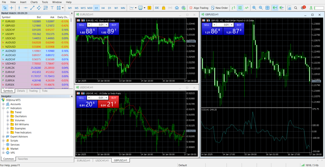 MetaTrader 5’s main panel