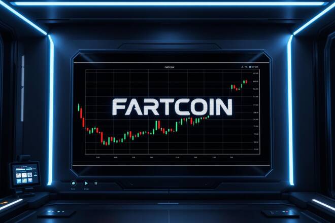 Fartcoin chart in a room. FX Empire