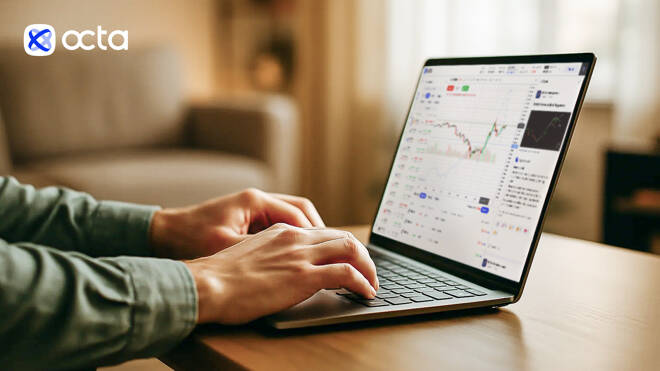 Trader using Octa platform. FX Empire