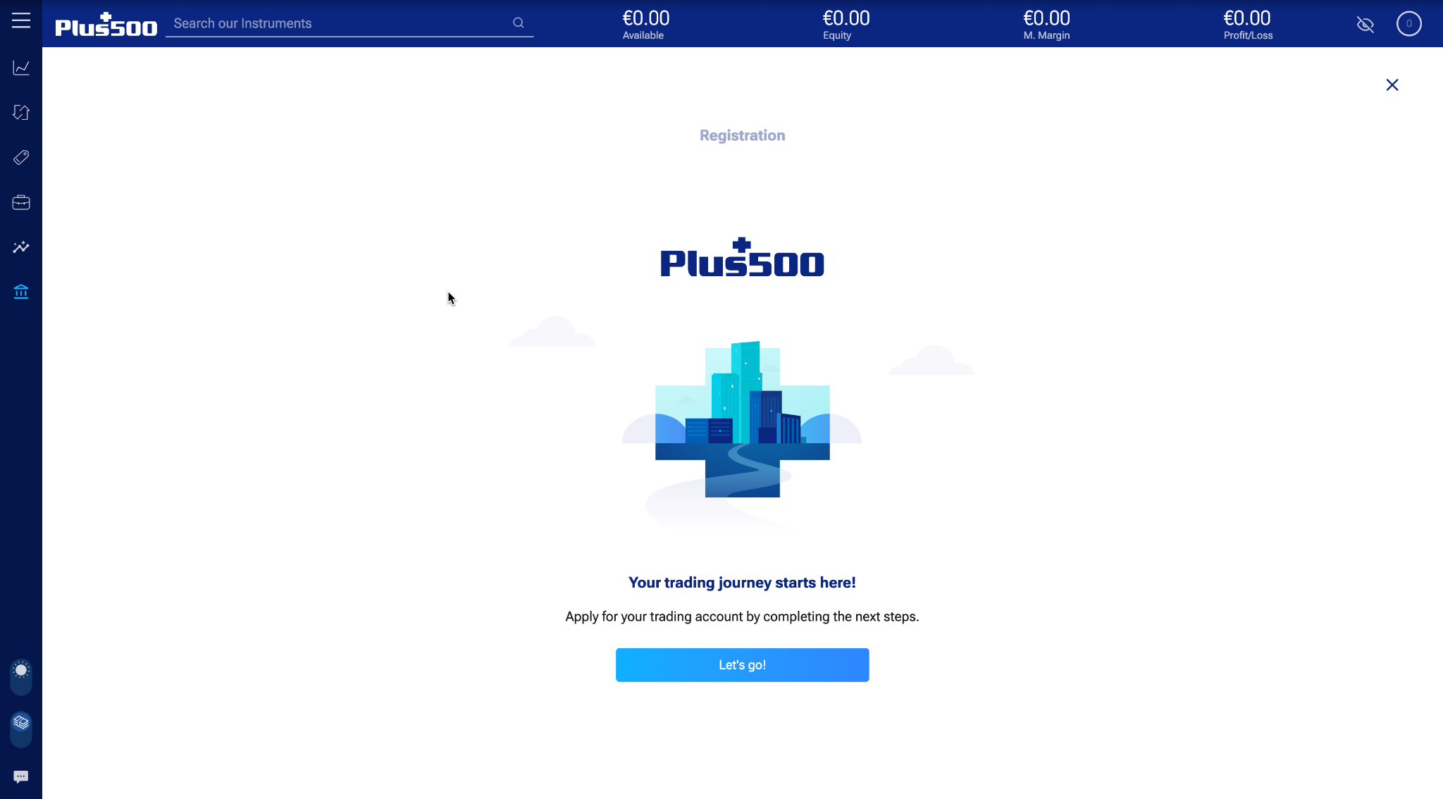 Plus500 account registration