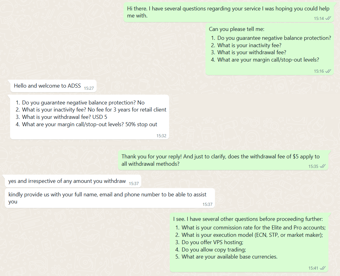 My conversation with ADSS