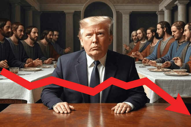 Donald Trump crash concept