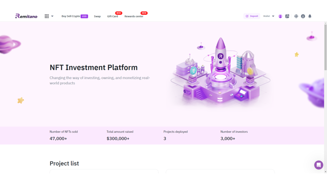 NFT Investment Platform on Remitano