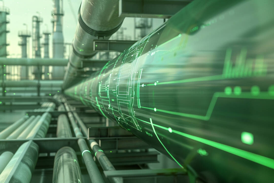 Natural gas pipes and graph. FX Empire