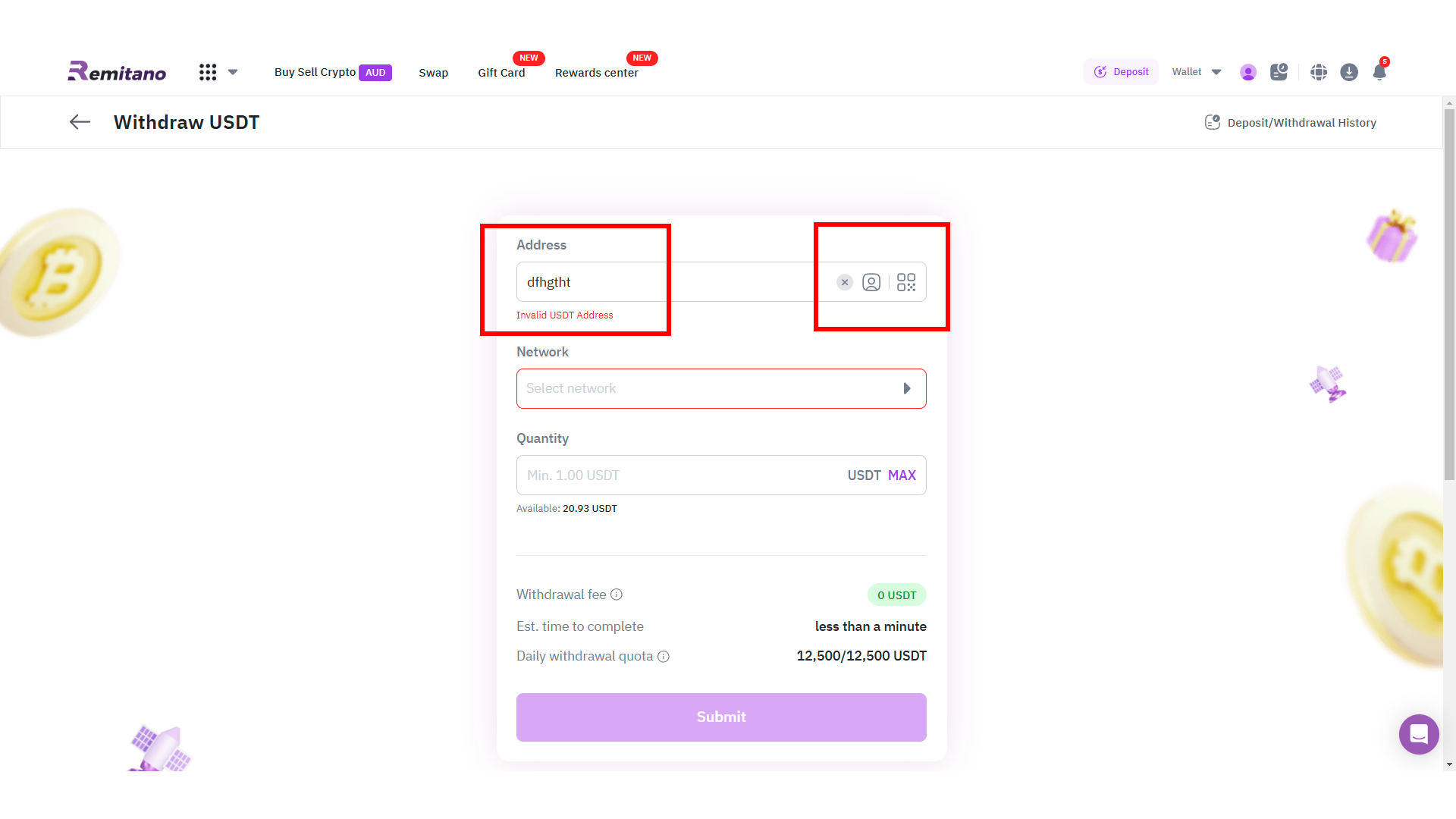Misure di protezione del wallet su Remitano