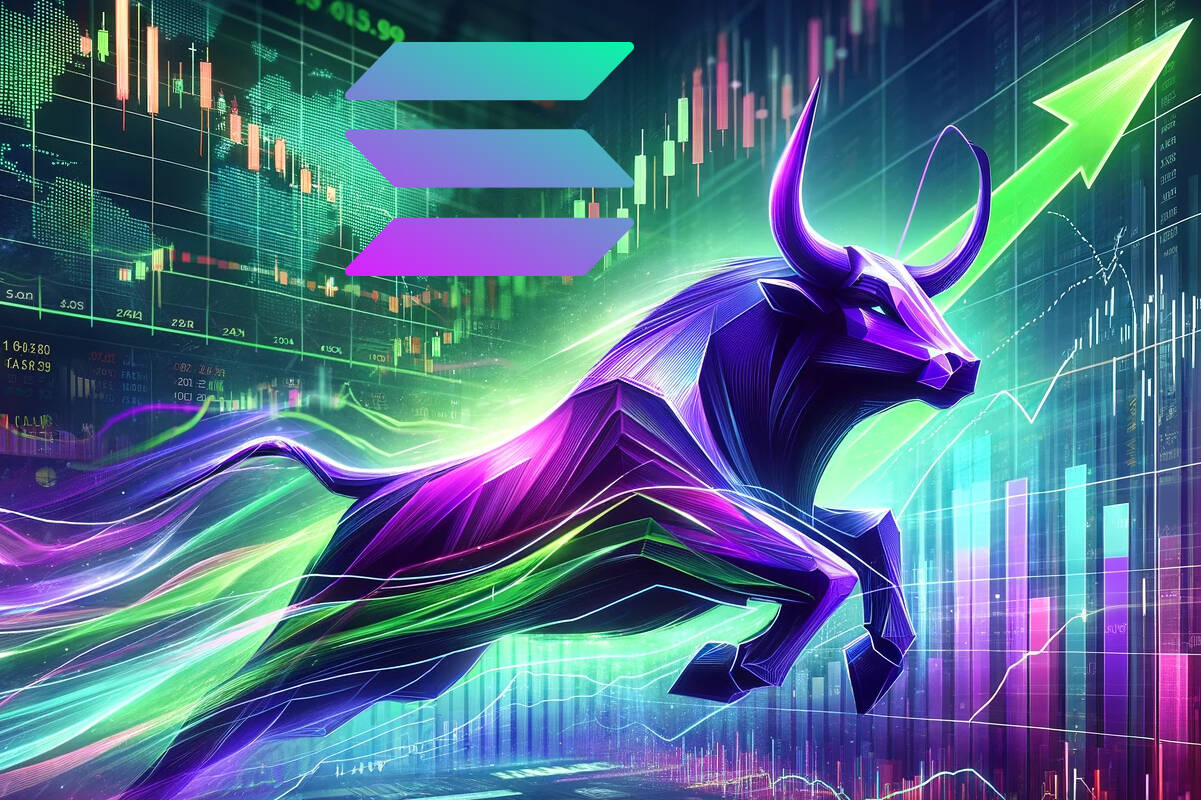 Bull and solana logo. FX Empire
