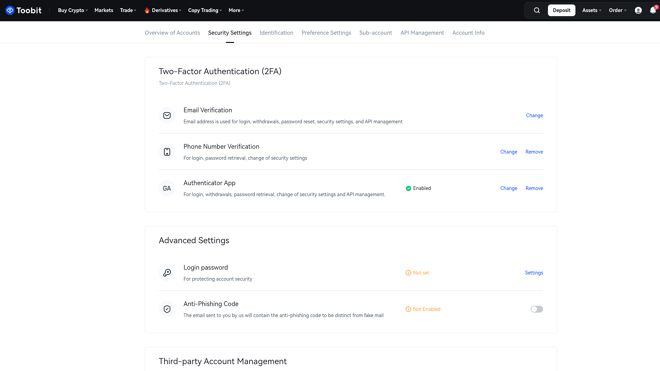Toobit Cybersecurity Measures