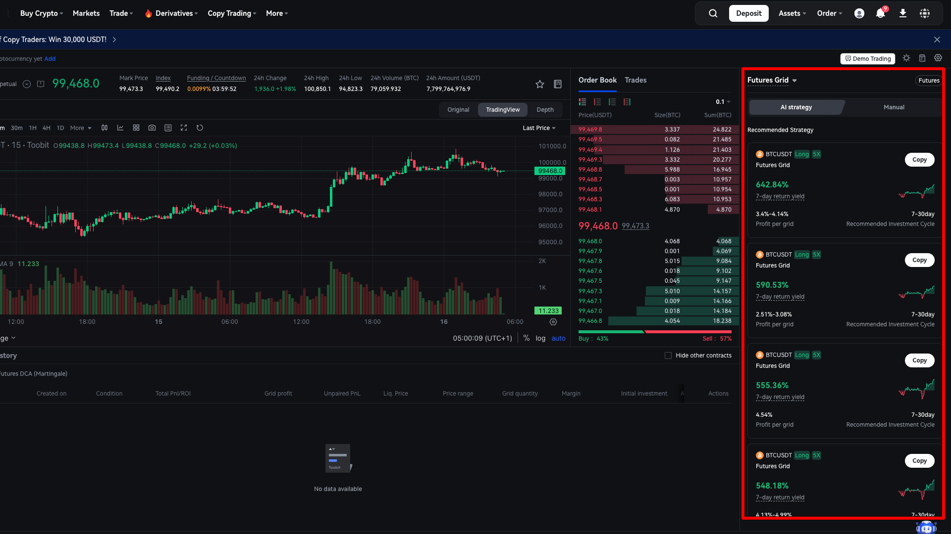 I bot di trading di Toobit