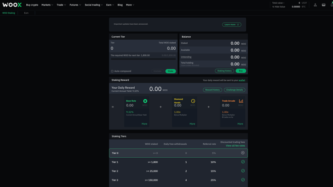 WOO X staking