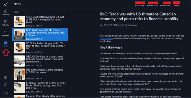 The web trader’s news screener