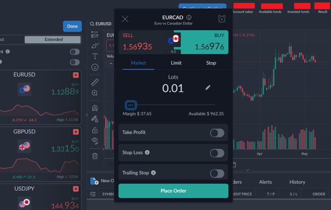Platform’s orders screen