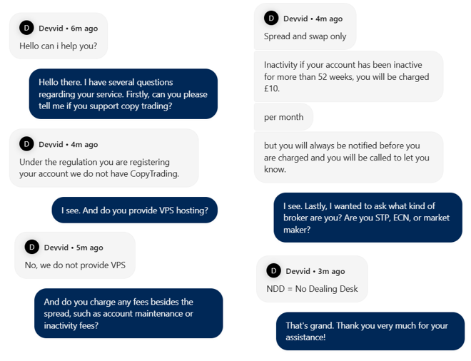 My conversation with ActivTrades