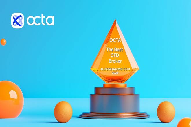 Octa wins Best CFD Broker 2025 award. FX Empire