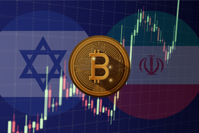 Bitcoin Israel Iran conflict concept