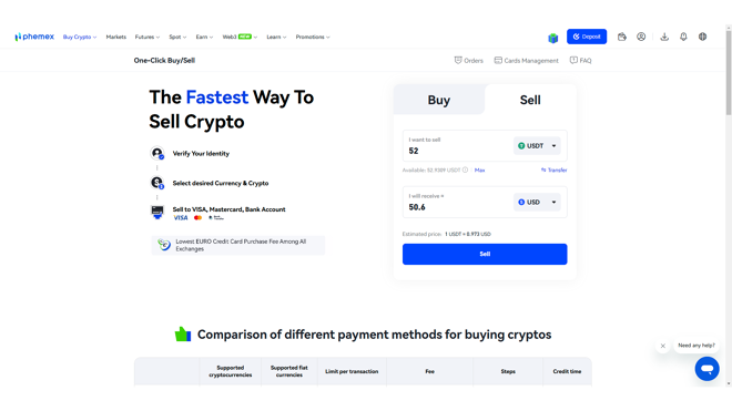 One-Click Buy-Sell tool on Phemex