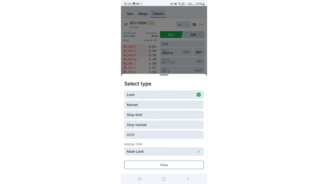 Order types on WhiteBIT