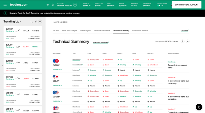WebTrader Technical Summary
