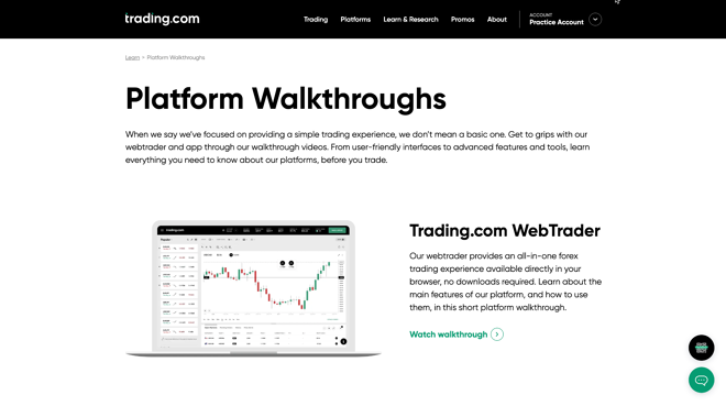 Platform walkthroughs